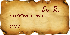 Sztáray Rudolf névjegykártya